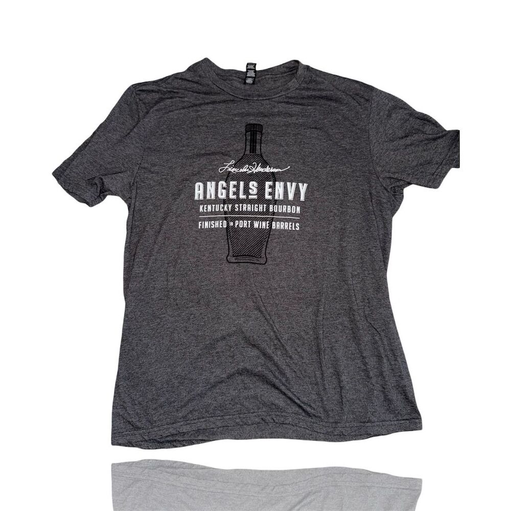 Angel's Envy Bourbon Men's Gray Graphic T-Shirt Size M Casual Crew Neck